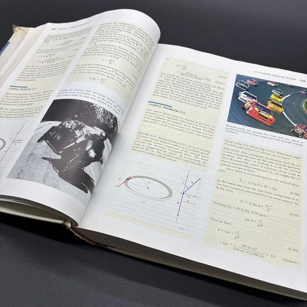 Fundamentals of Physics David Halliday Hardcover Textbook Acceptable Condition